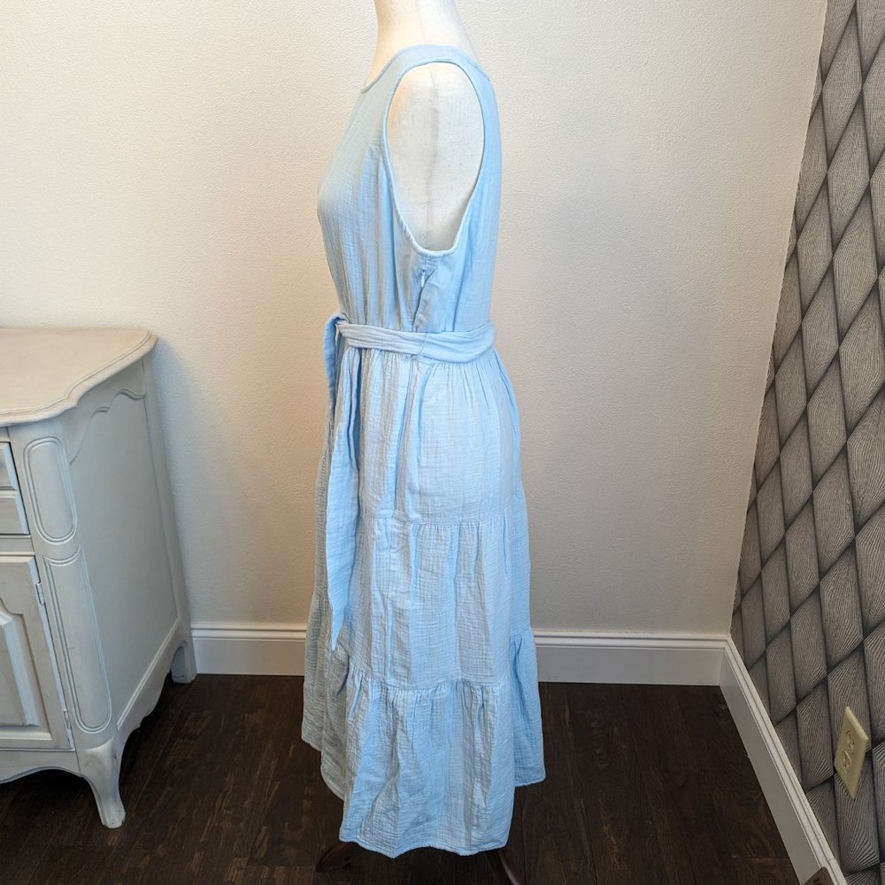 J.Crew Factory Belted Gauze Midi Dress - Picture 8 of 11